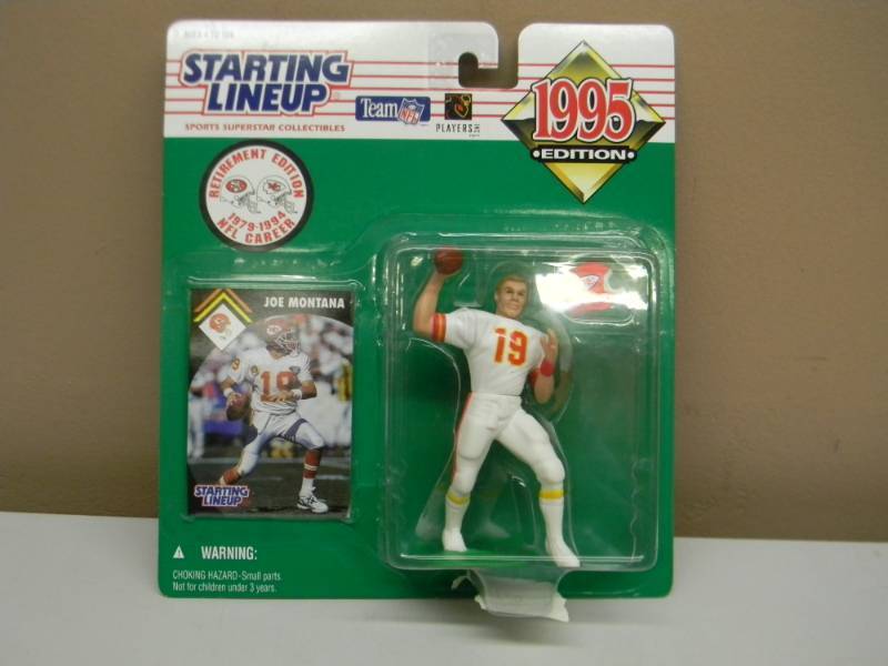 1995 JOE MONTANA - Starting Lineup -RETIREMENT EDITION- NEW IN BOX - K.C. Chiefs - SEE PICTURES
