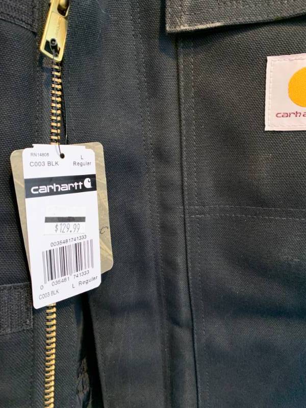 lot 1 image: Brand New Mens Carhartt Jacket Size Large $129 retail