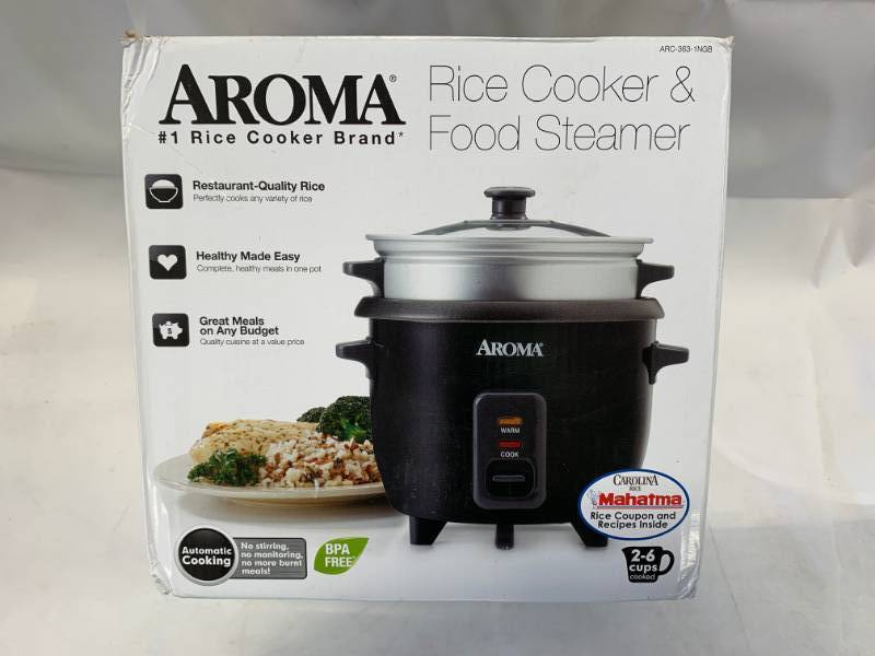 lot 12 image: Aroma Rice Cooker & Food Steamer