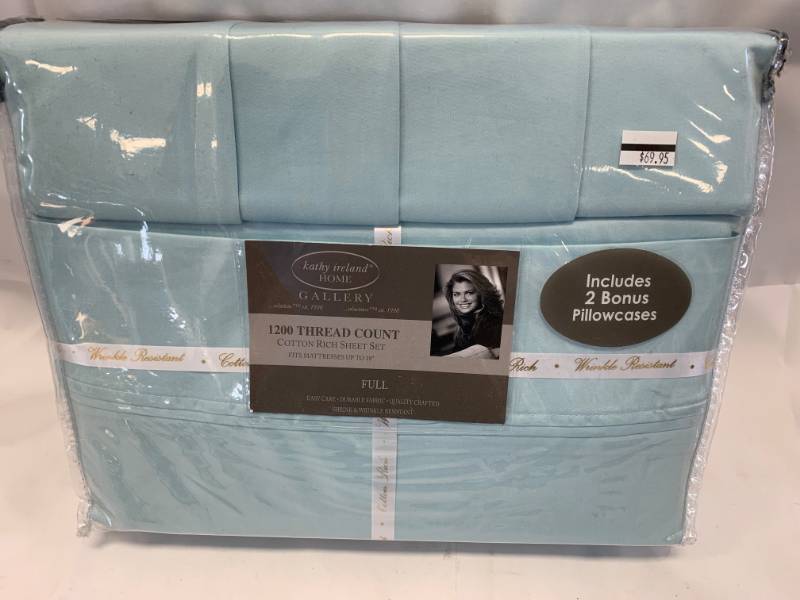 lot 33 image: 1200 Thread Count Kathy Ireland Full Sheet Set