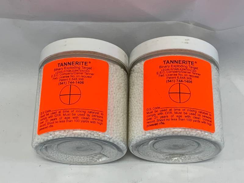 lot 36 image: Lot of 2 One Pound Tannerite Jars