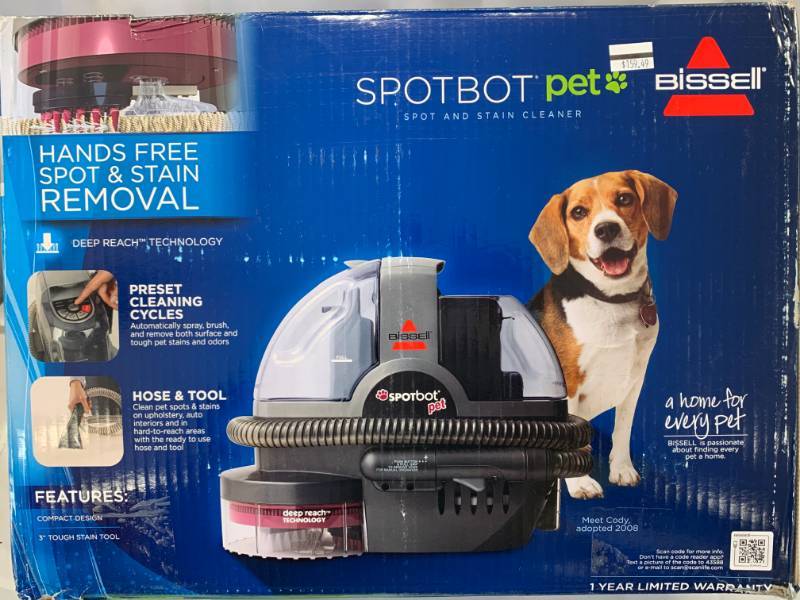 lot 41 image: Bissell Spotbot Pet Carpet Cleaner ($159 at Best Buy)