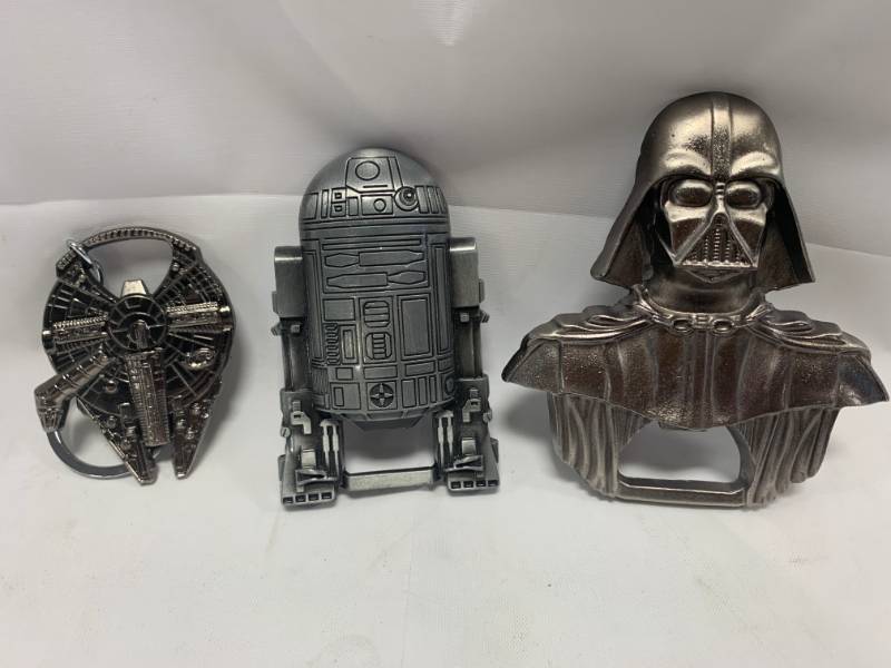 lot 100 image: Lot of 3 Star Wars Metal Bottle Openers
