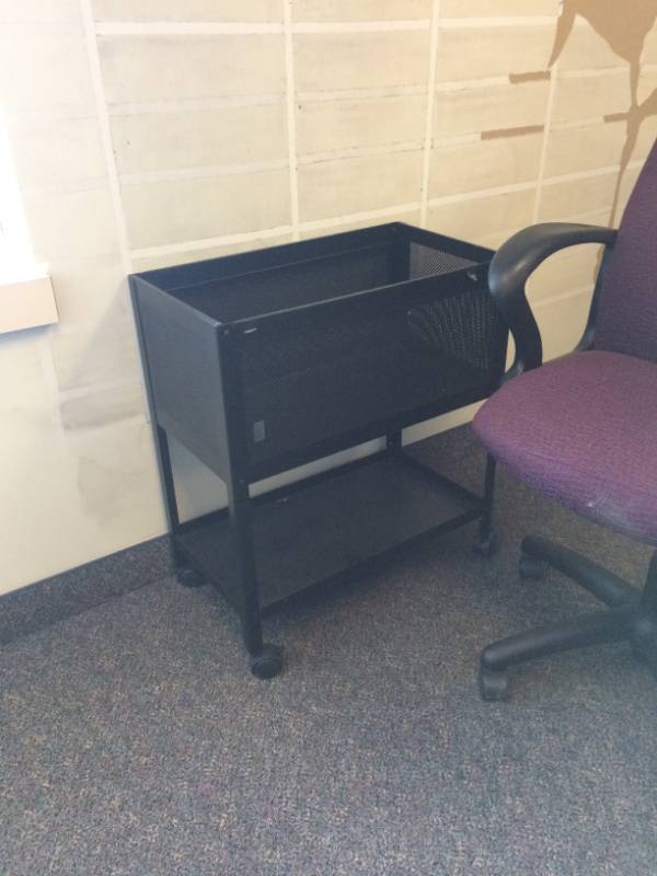 lot 98 image: Safco Steel Mesh Tub Open Top Filing Cart - Great Condition  Contents Not Included