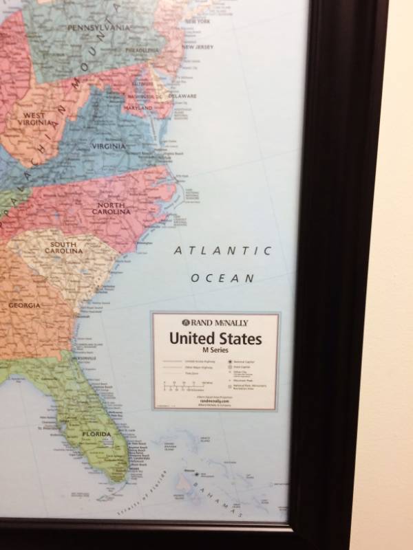 lot 116 image: Large US Map