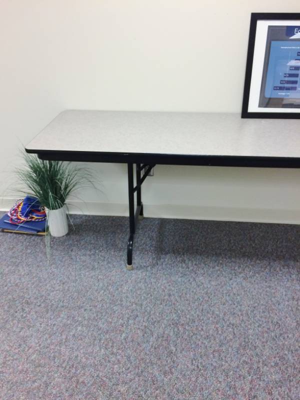 lot 183 image: HIGH QUALITY STEELCASE&nbsp8 Grey Laminate Top Classroom Conference Boardroom Training Folding Table - Excellent Condition - Light Scuffing On Sides - Top Mint 
