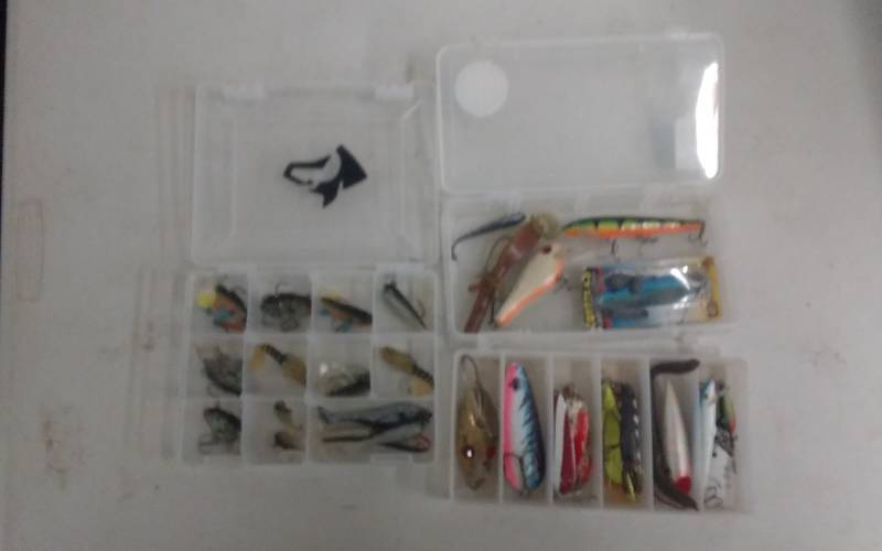 lot 11 image: 3-Plastic Organizers With Lures-Rapala, Dare Devil, Plastics & More