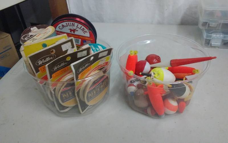 lot 12 image: Assorted Fishing Lines & Bobbers