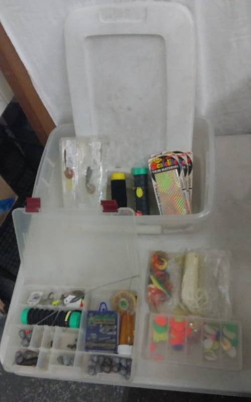 lot 15 image: 3-Plastic Organizers With Lures, Weights, More