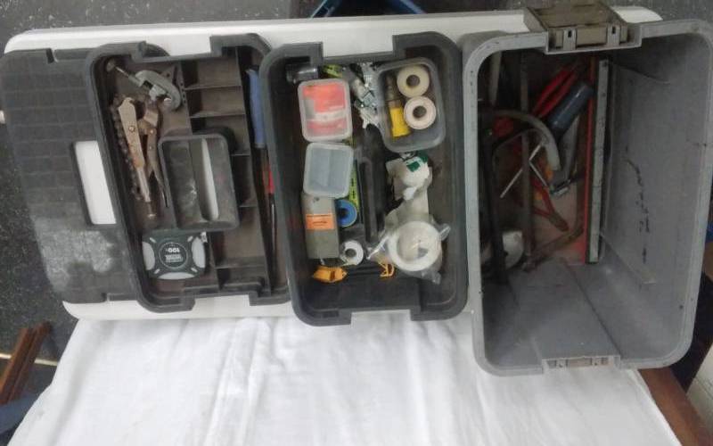 lot 38 image: Large Craftsman Tool Box With Assorted Hand Tools