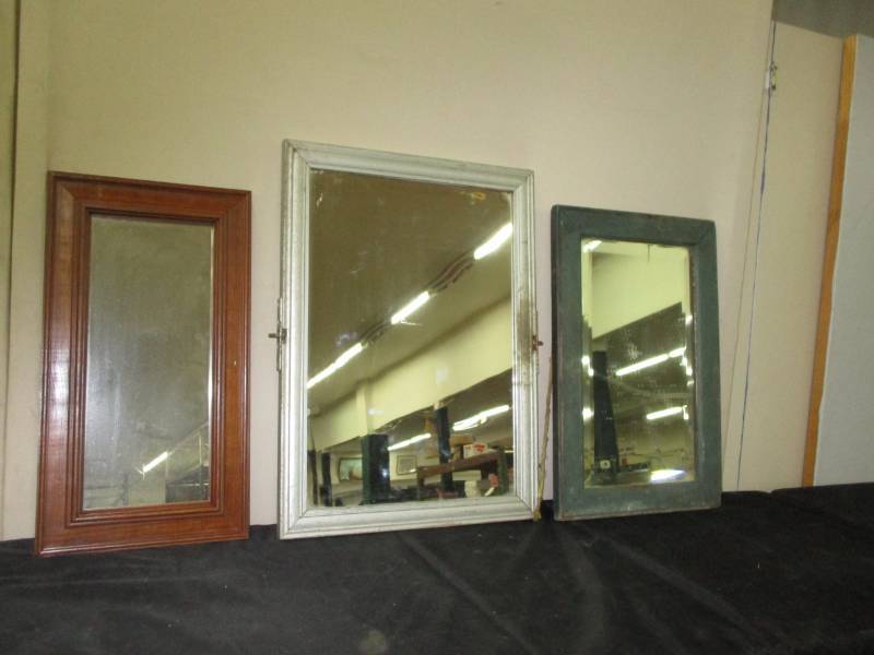 3 antique mirrors and another mirror