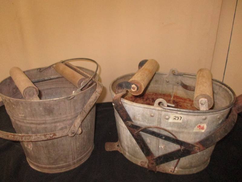 2 Old Mop Pails