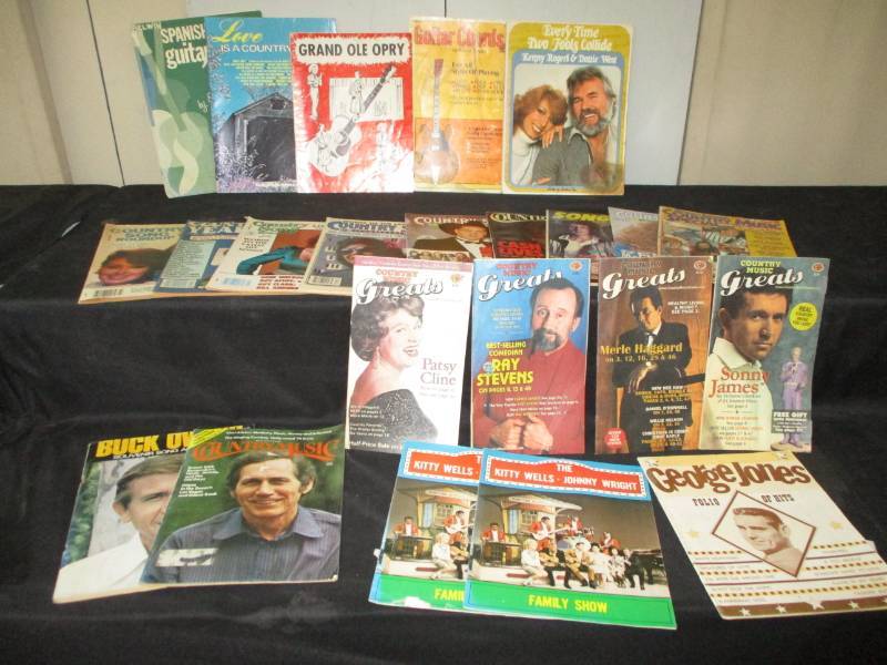 80s Country Music Magazines and sheet music