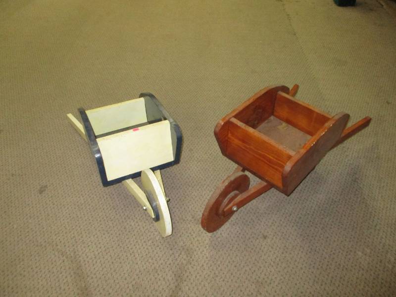 Wooden Wheelbarrows for play or flower planters