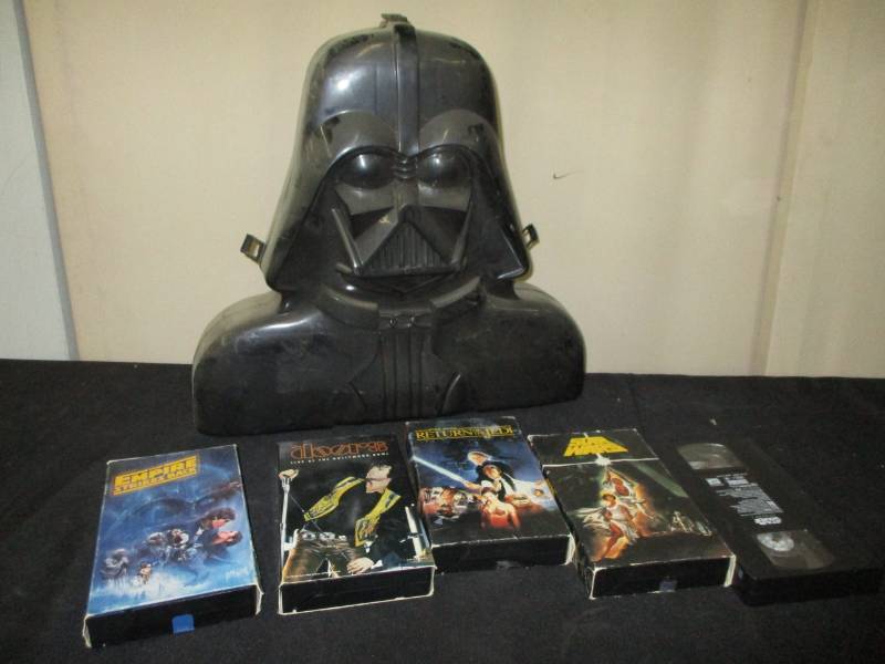 VHS Movies and Star Wars toys storage item