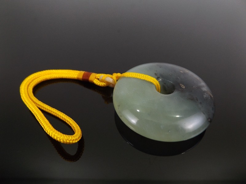Large 2 Jade Disc Pendant
