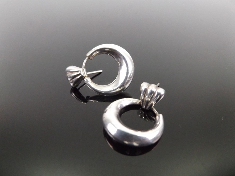 .925 Sterling Silver Hoop Earrings