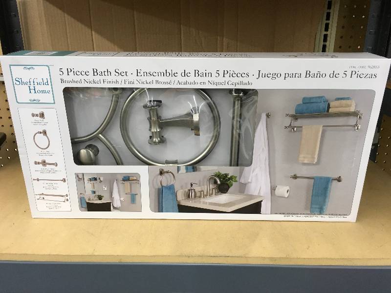 Sheffield Home 5 Piece Bath Set, Retail $39.99