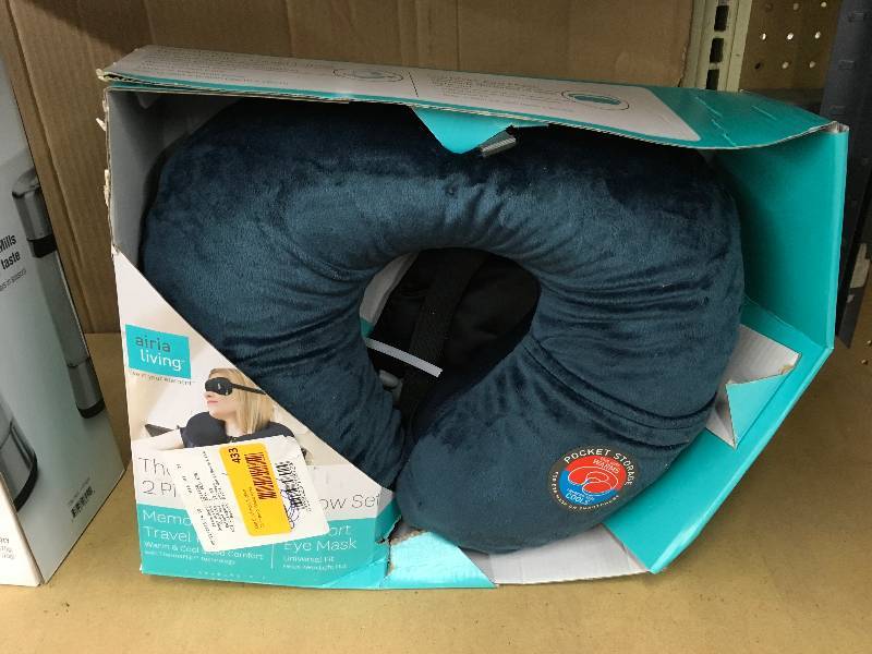 Therma Flip Travel Pillow & Comfort Eye Mask, Retail $12.99