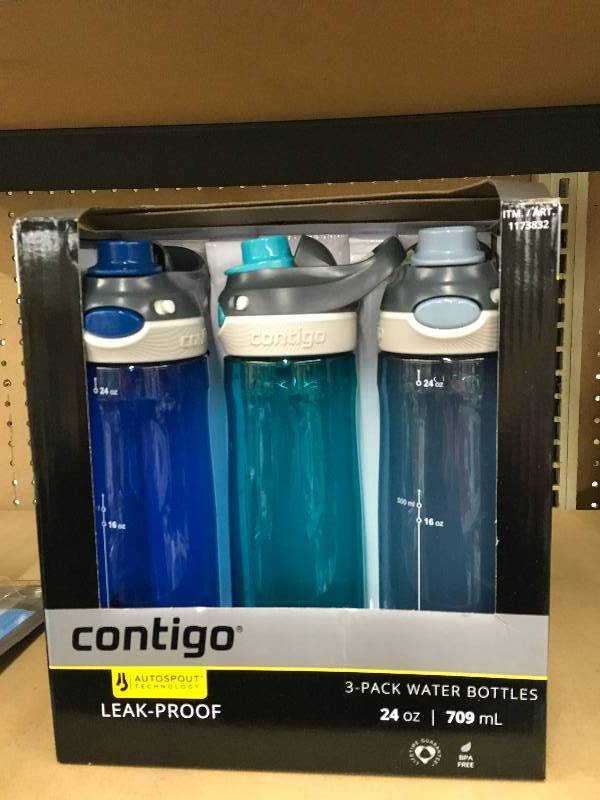Contigo 3PK Water Bottles, Retail $14.99