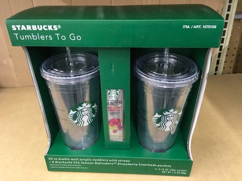 Starbucks Two Pack Tumblers, Retail $30.00