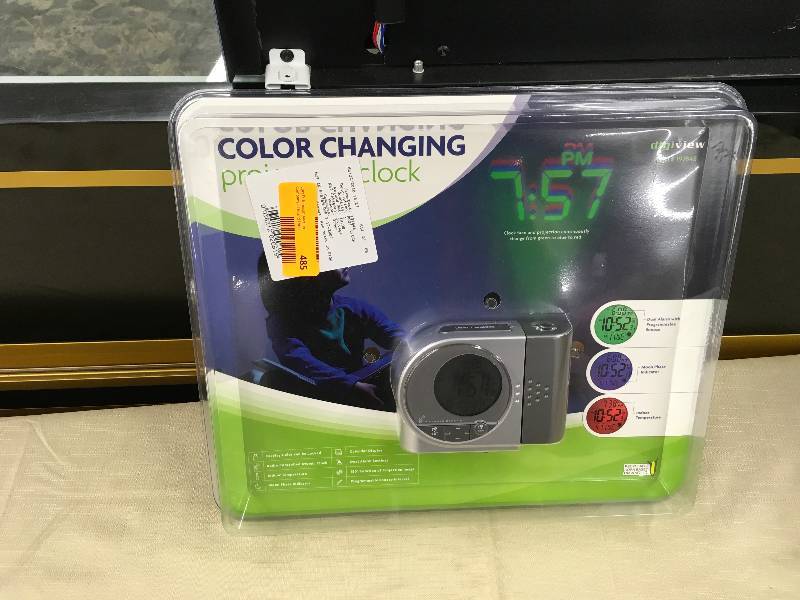 Color Changing Projection Clock, Retail $19.99