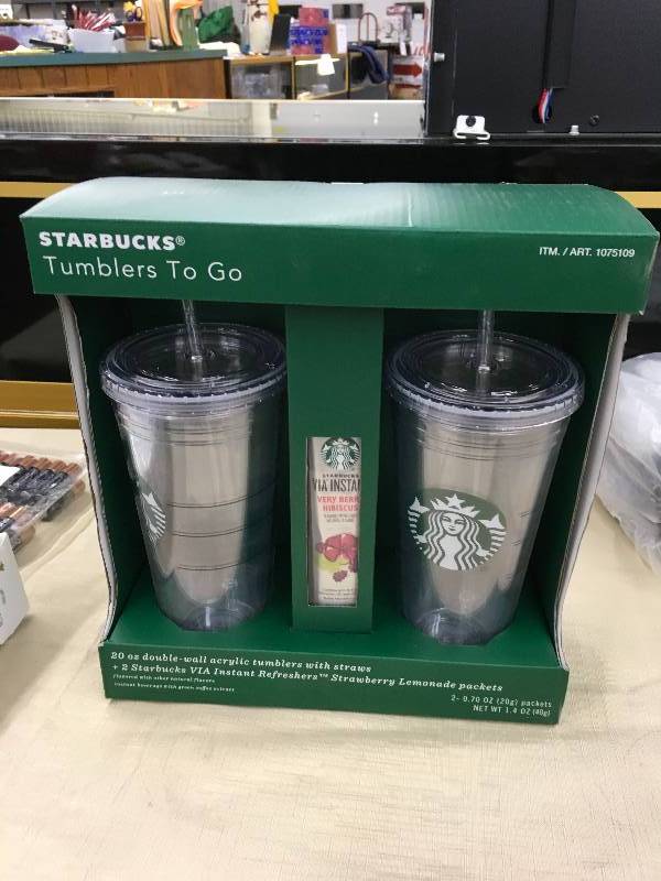 Starbucks Two Pack Tumblers, Retail $30.00