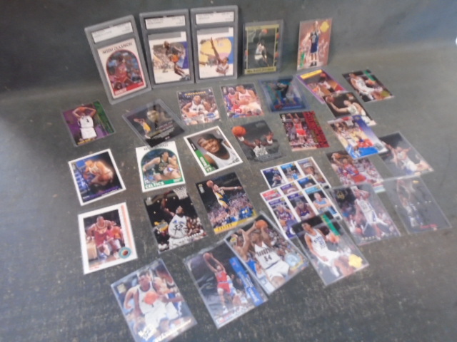 lot 19 image: Basketball Cards with Michael Jordan and Akeem Olajuwon and More