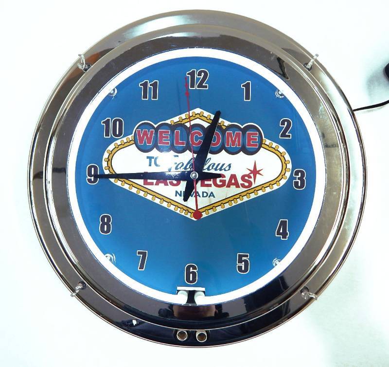 lot 31 image: Welcome to Fabulous Las Vegas Nevada Neon Clock