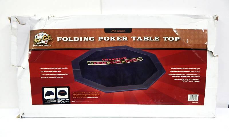 lot 51 image: New FatCat Home Casino Products Pro Series Folding Poker Table Top