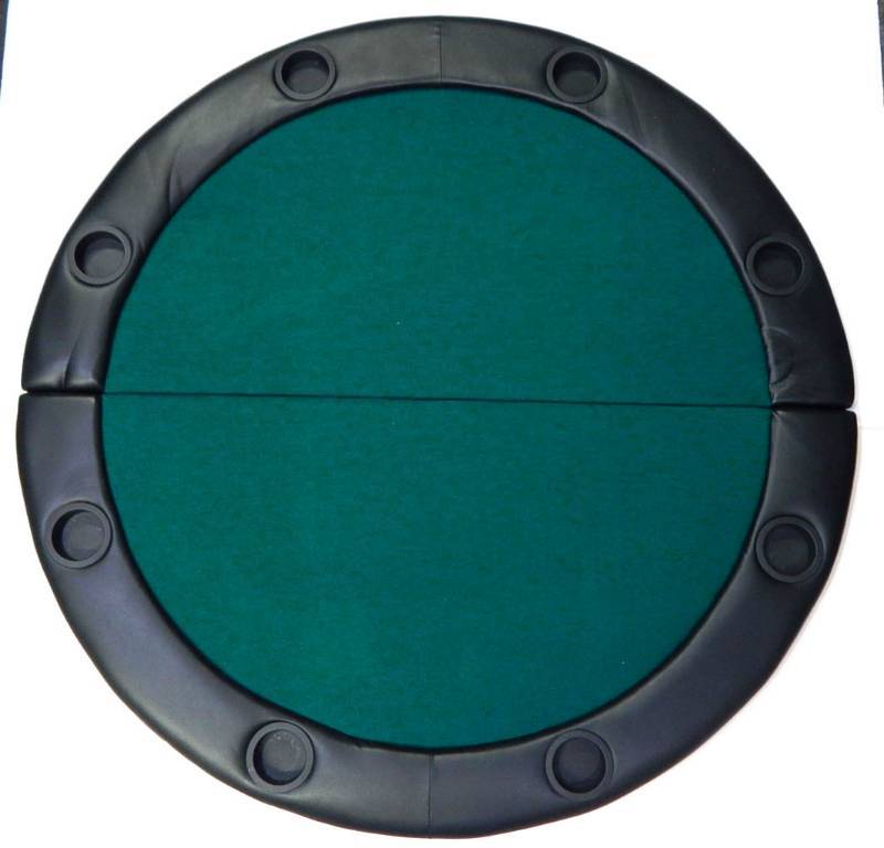 lot 55 image: Tournament Used LARGE Eight Player Poker Table Topper with Storage Case