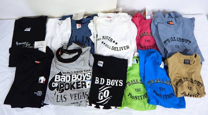 lot 62 image: Lot of Mens Bad Boys of the Table Poker T-Shirts