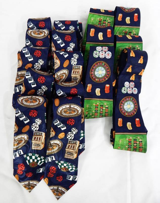 lot 98 image: Lot of 16 New Steven Harris Casino Themed Ties