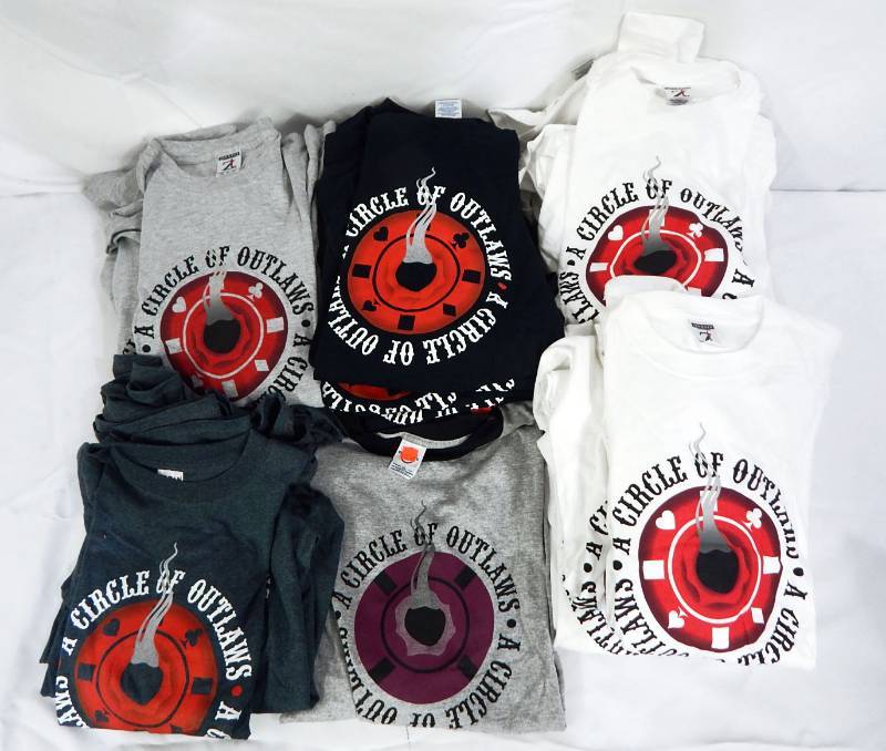 lot 131 image: Lot of 39 A Circle of Outlaws Mens T-Shirts