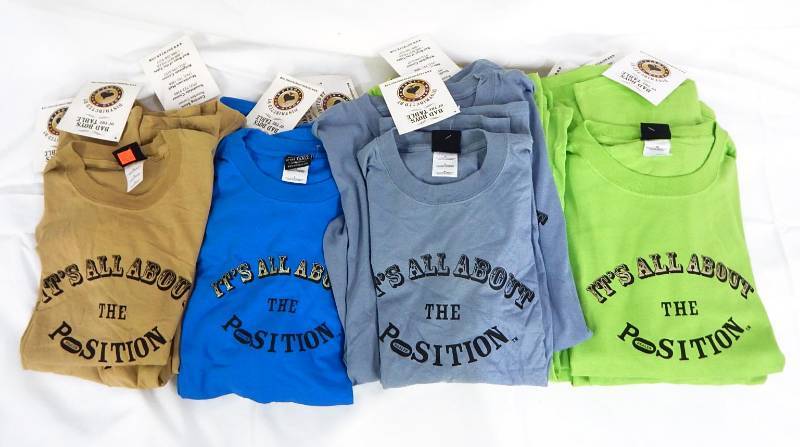lot 157 image: Lot of New Mens Its All About the Position T-Shirts