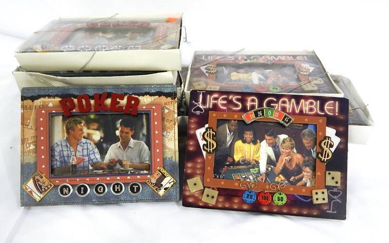 lot 158 image: Lot of 12 Poker and Gambling Themed Picture Frames