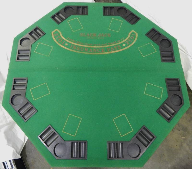 lot 111 image: Tournament Used Eight Player Black Jack Table Topper