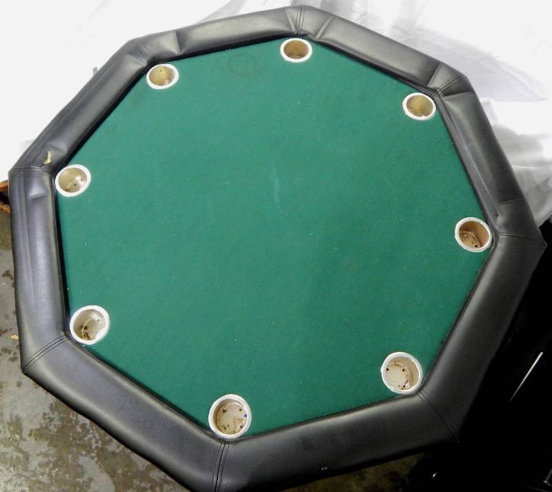 lot 104 image: Tournament Used Four to Eight Player Gaming Table