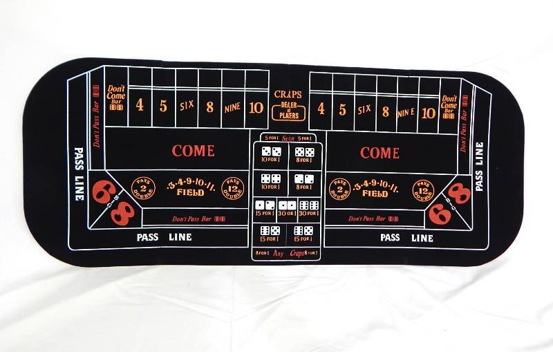 lot 170 image: Lot of New Double Sided Craps and Roulette Table Toppers
