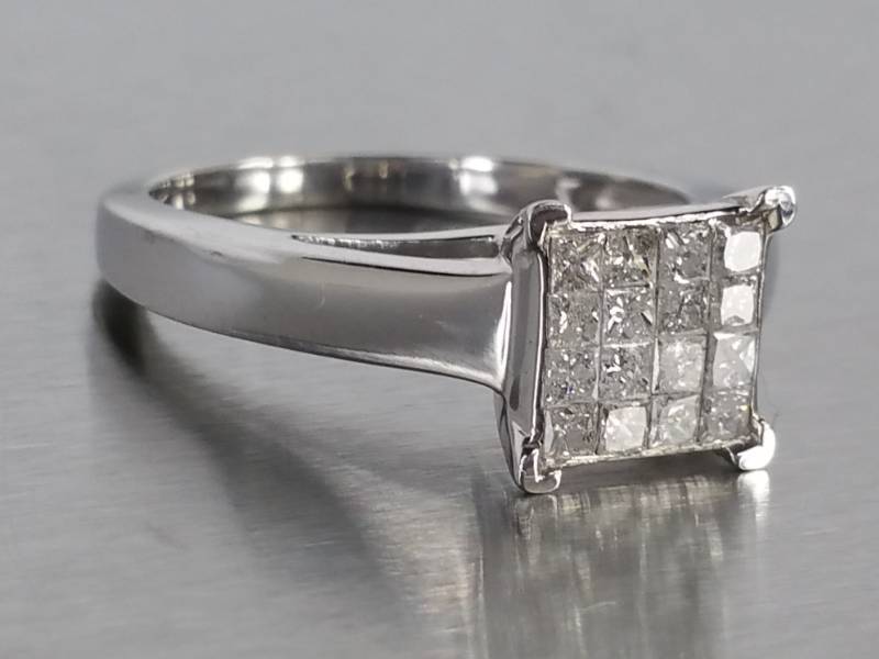 Large Princess Cut Mosaic Diamond Ring