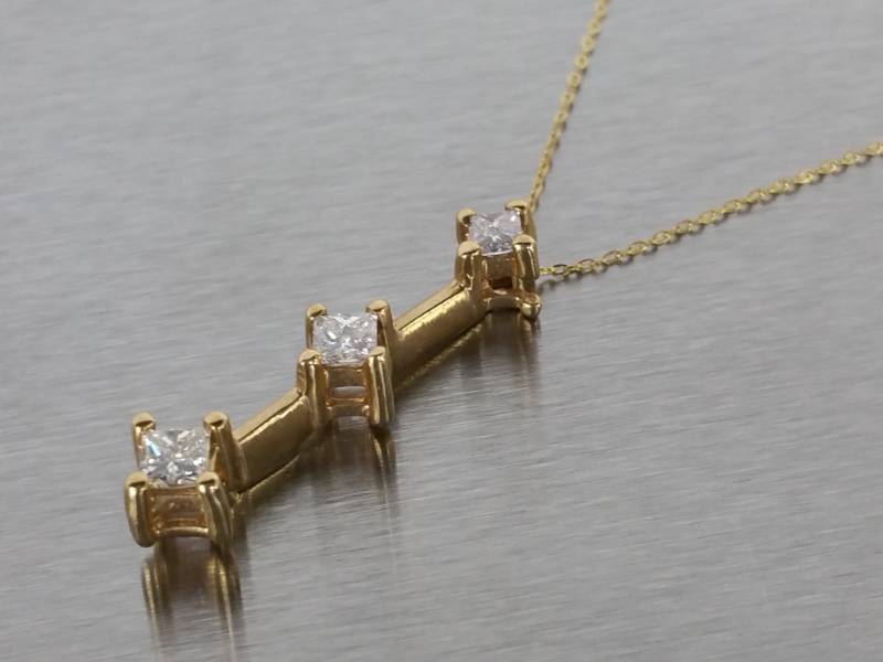 Diamond Journey Pendant and Necklace in 14k and 10k Gold