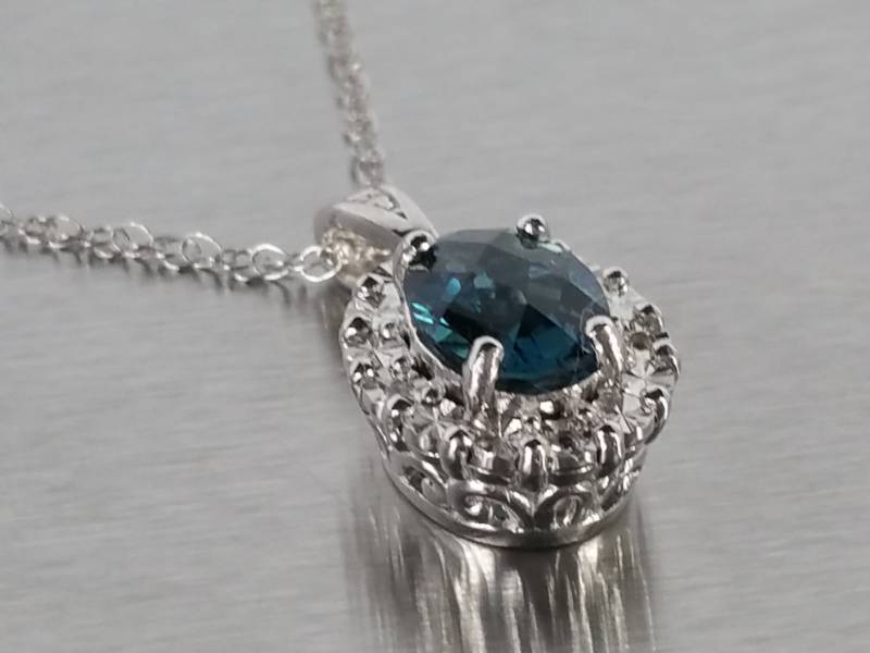 Blue Topaz Platilite Necklace - New With $500 Kohls Tag