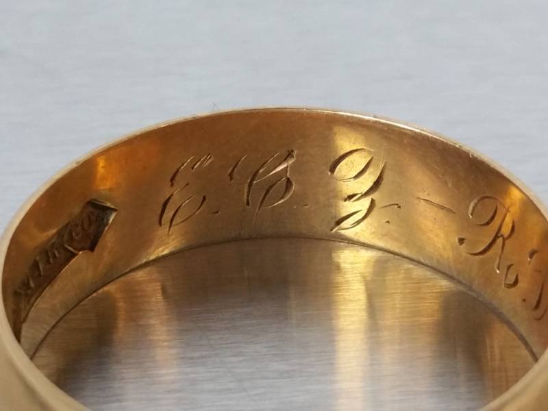 Antique 14k Gold Mens Estate Ring Dated 261907