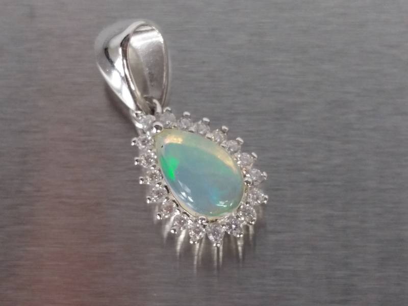 Opal Bracelet and Pendant Set in Sterling Silver