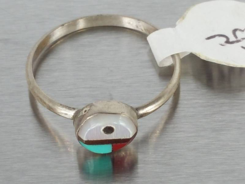 Native American Southwest Styled Sterling Silver Estate Ring