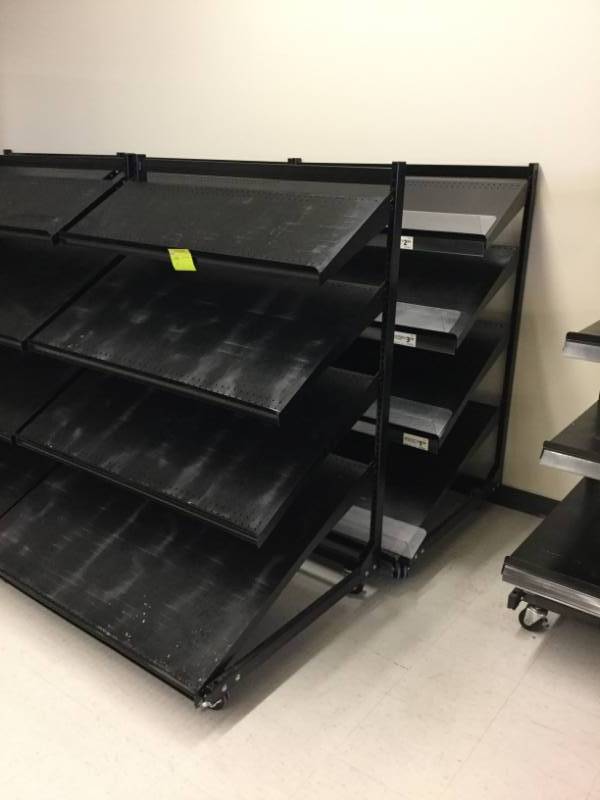 lot 12 image: 4 Tier Merchandising Shelf2 - Shelving Sections in this Lot
