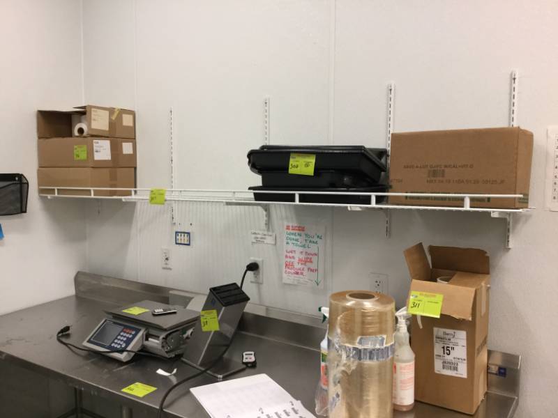 lot 307 image: Wall Mounted Wire Shelf