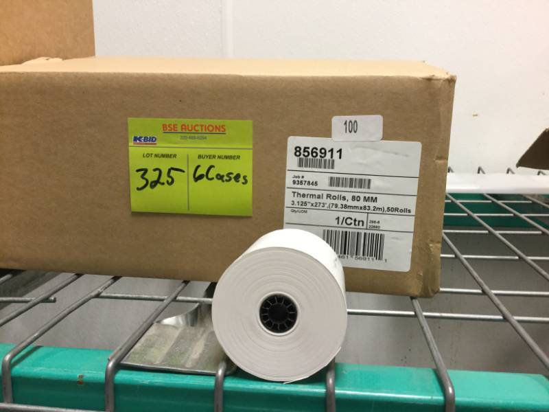 lot 325 image: Thermal Printer Rolls