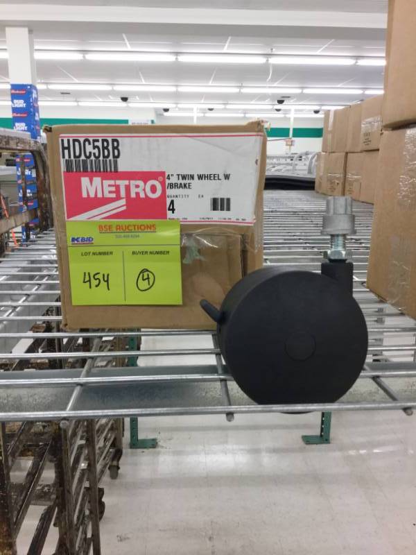 lot 454 image: Casters for Metro Wire Shelving