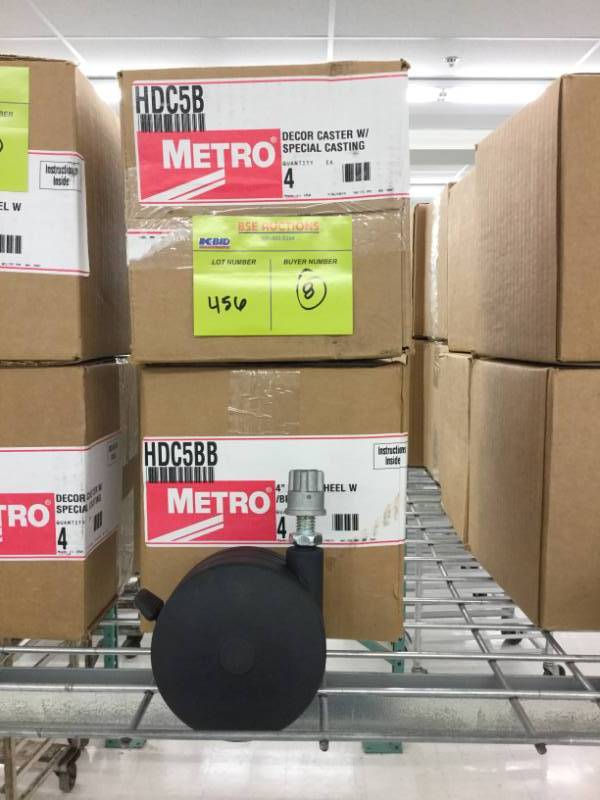 lot 456 image: Casters for Metro Wire Shelving